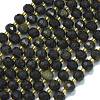 Natural Golden Sheen Obsidian Beads Strands G-K389-E55-01-1