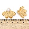 304 Stainless Steel ABS Plastic Pearl Stud Earrings STAS-D368-01D-G-5