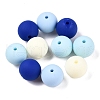 Rubberized Style Imitated Silicone Acrylic Beads MACR-T048-01B-08-1