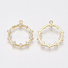 Brass Cubic Zirconia Pendants KK-T038-518A-2