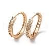 Brass Micro Pave Cubic Zirconia Hoop Earrings EJEW-M238-59KCG-1