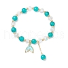 4Pcs Brass Glass Beads Stretch Bracelets BJEW-JB11769-03-2
