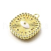 Brass Micro Pave Cubic Zirconia Pendants KK-U072-40B-G-3