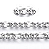 Tarnish Resistant 304 Stainless Steel Curb Chains CHS-N001-05P-4