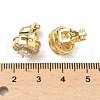 Brass Micro Pave Clear Cubic Zirconia Clip-on Earrings EJEW-A132-02A-G-5