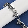 304 Stainless Steel Oval Link Chain Bracelets BJEW-A033-01P-3