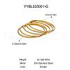 5Pcs European and American Style 304 Stainless Steel Plain Bangles for Women SA7331-1-1