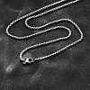 Tarnish Resistant 304 Stainless Steel Box Chain Necklaces NJEW-P244-01P-1