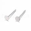 925 Sterling Silver Flat Pad  Stud Earring Findings STER-K167-045B-S-1