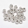 Fancy Cut 925 Sterling Silver Round Beads STER-F012-09C-2