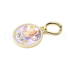 Brass Enamel Pendants KK-F886-03G-09-2