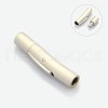 Tarnish Resistant Column 304 Stainless Steel Matte Bayonet Necklace Clasps STAS-I013-3mm-A-1