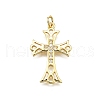 Brass Micro Pave Cubic Zirconia Pendants KK-Z100-31G-1
