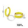 Elegant Brass Enamel Hoop Earrings WO3683-5-1