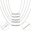Brass Round Snake Chain Necklace with Lobster Claw Clasps MAK-YW0001-15A-2