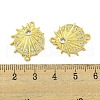 Rack Plating Brass Pave Clear Cubic Zirconia Star Connector Links KK-B091-38G-3