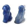 Dyed & Heated Natural Blue Aventurine Carved Dog Figurines DJEW-L023-A07-1