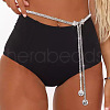 Bowknot Alloy Full Crystal Rhinestone Tassel Waist Belly Chains for Women FS-WG8B8BC-02-2