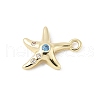 Brass Micro Pave Cubic Zirconia Charms KK-M326-20B-G-2