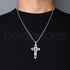 201 Stainless Steel Pendant Necklaces for Man NJEW-Q336-03B-P-3