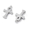 304 Stainless Steel Micro Pave Cubic Zirconia Pendants STAS-Z121-47P-02-3