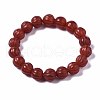 Natural Carnelian Beaded Stretch Bracelets G-Q998-015-2