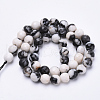 Natural White Zebra Jasper Beads Strands G-S281-22-6mm-2