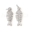 Brass Micro Pave Cubic Zirconia Charms ZIRC-L096-01P-1