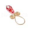 5Pcs Copper Wired Glass Pendants PALLOY-JF03244-3