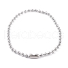 Non-Tarnish 304 Stainless Steel Ball Chain Necklaces for Women NJEW-G135-01C-P-1