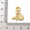 Brass Enamel European Dangle Beads KK-Q098-38G-A-3