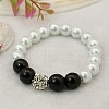 Fashion Glass Pearl Bracelets BJEW-JB00664-2