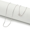 925 Sterling Silver Cable Chain Necklaces NJEW-C052-12P-1