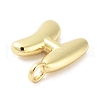 Rack Plating Brass Balloon Letter Pendants KK-C050-01G-H-2
