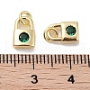 Brass Micro Pave Cubic Zirconia Charms KK-C051-13G-02-3