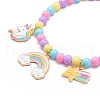 5Pcs 5 Style Candy Color Acrylic Round Beaded Stretch Bracelets Set BJEW-JB08675-6