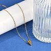 Ion Plating(IP) 304 Stainless Steel Pendant Necklaces NJEW-R050-01G-16-3