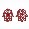 430 Stainless Steel Filigree Pendants STAS-T042-15C-2