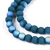 Frosted Opaque Glass Beads Strands GLAA-T032-P4mm-MBB14-3