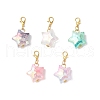 Acrylic Star Pendant Decorations HJEW-JM03385-2