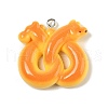 Opaque Resin Pendants RESI-RESI-R462-01B-1