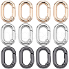 SUNNYCLUE 30Pcs 3 Colors Zinc Alloy Spring Gate Rings FIND-SC0010-84-1