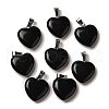 Natural Obsidian Pendants G-Q438-24-1