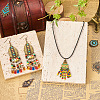 22Pcs 11 Style Tibetan Style Alloy Enamel Chandelier Components Links FIND-TA0001-83-8