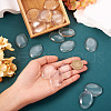 Transparent Clear Glass Flat Back Cabochons GGLA-TA0001-02-40x30-5