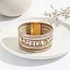 Leather Multi-strand Bracelet PW-WG12644-01-1