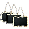 30Pcs 3 Styles Mini Wooden Hanging Chalkboard HJEW-CJ0001-04-9