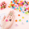 SUNNYCLUE 100Pcs 10 Colors Valentine's Day Transparent Resin Pendants FIND-SC0003-28-3