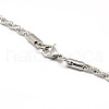 Fashionable 304 Stainless Steel Rope Chain Necklace Making STAS-A028-N052P-3