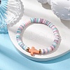 Handmade Polymer Clay Beaded Stretch Bracelets BJEW-JB10600-2
